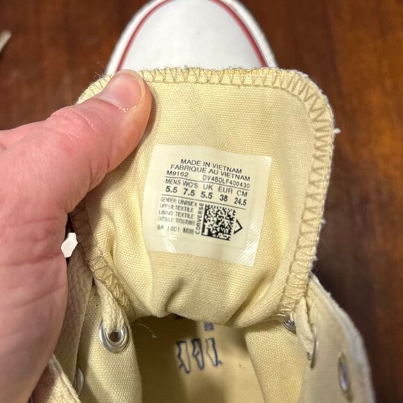 Converse Chuck Taylor All Star Cream White Women’s US 7.5 Men’s 5.5 - Picture 7 of 7